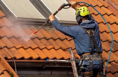 Démoussage et hydrofuge de toiture à Bettant